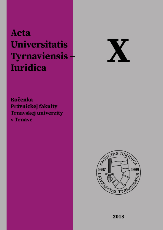 Acta Universitatis Tyrnaviensis Iuridica X.