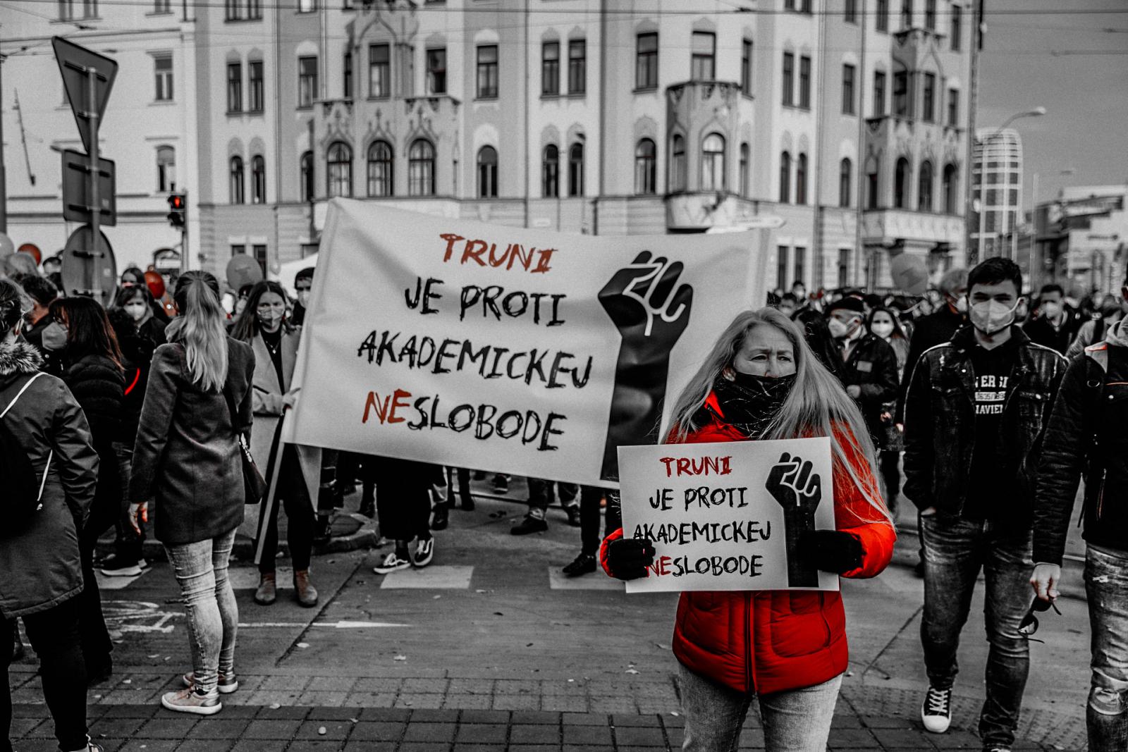 trnavská univerzita protest 2021