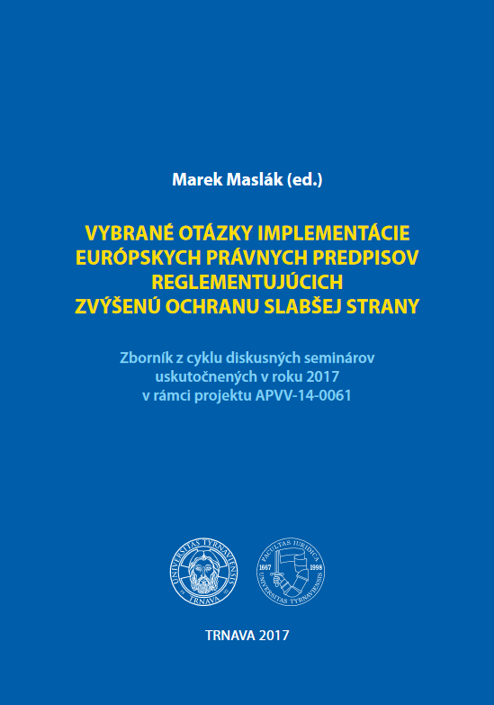 Vybrané otázky implementácie európskych právnych predpisov