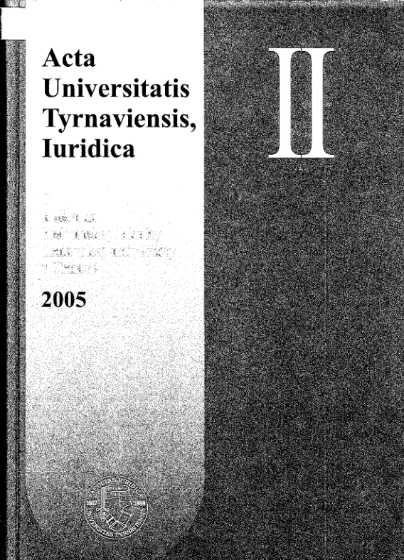 Acta Universitatis Tyrnaviensis Iuridica II.