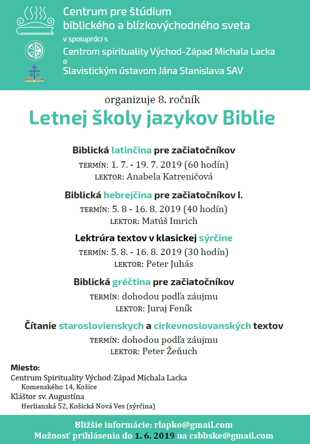 Letná škola jazykov Biblie