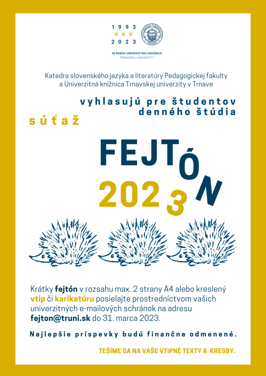 súťaž Fejtón 2023