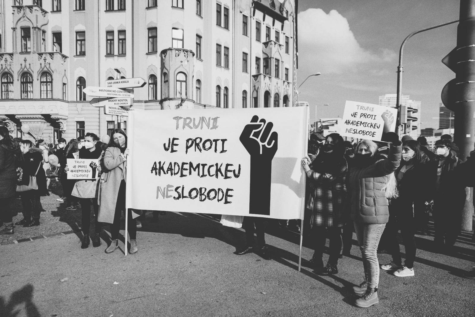 protest za slobodné univerzity (foto Barbora Likavská)