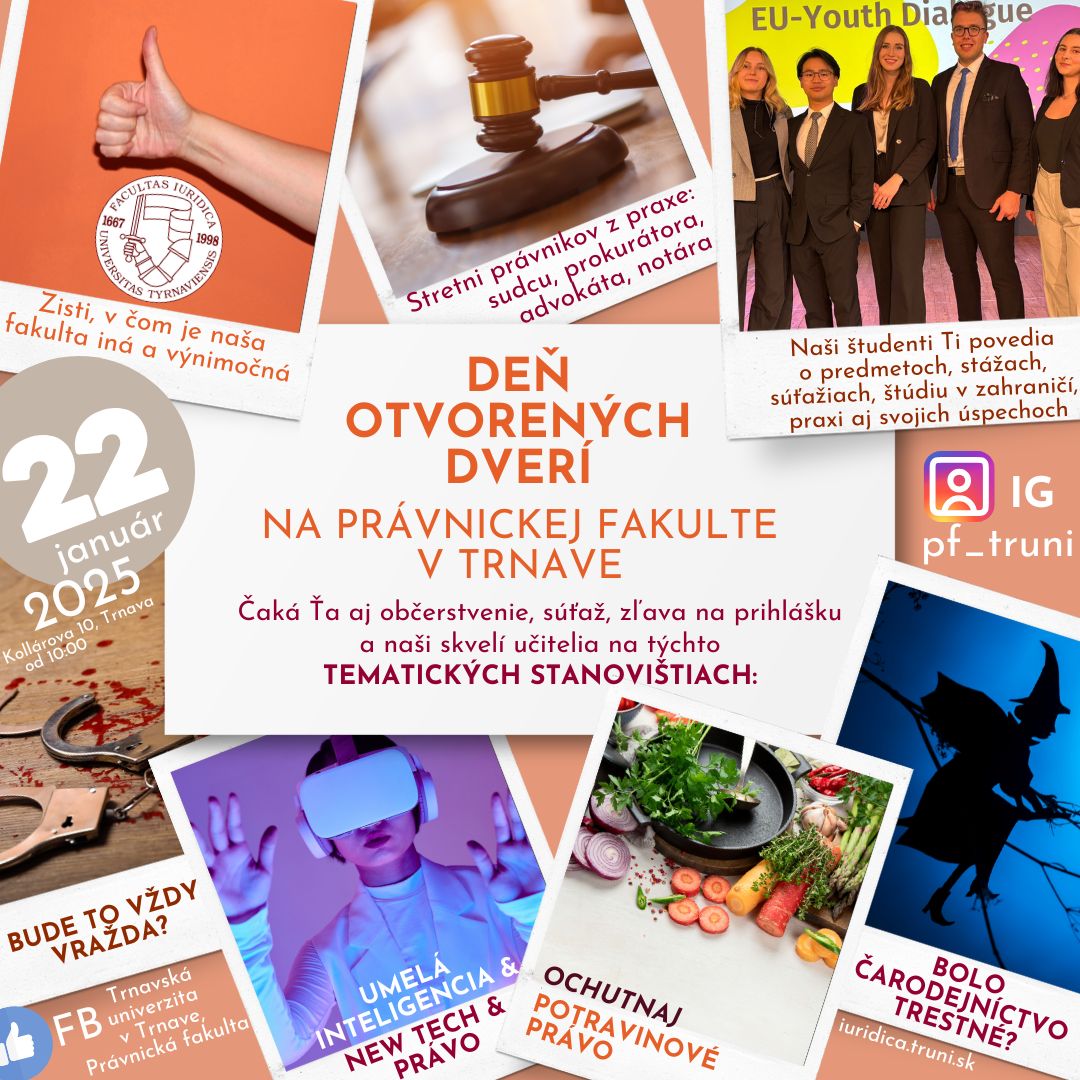 deň otvorených dverí na právnickej fakulte, právo, trnava, trnavská univerzita