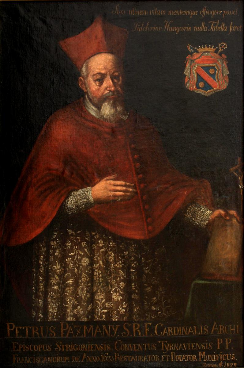 Portrét zakladateľa univerzity, ostrihomského arcibiskupa Petra Pázmaňa 