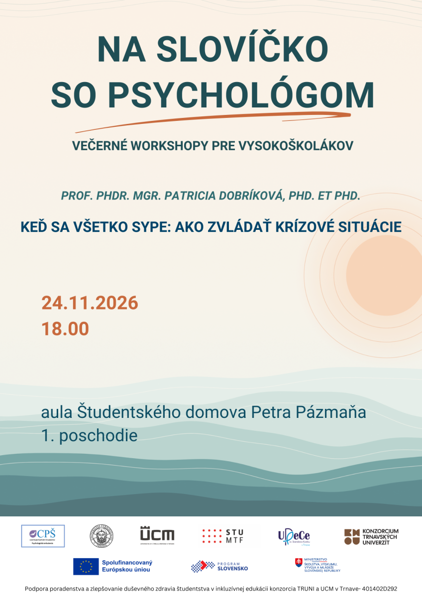 Na slovíčko so psychológom 