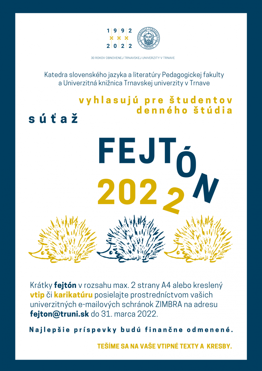 SÚŤAŽ FEJTÓN 2022