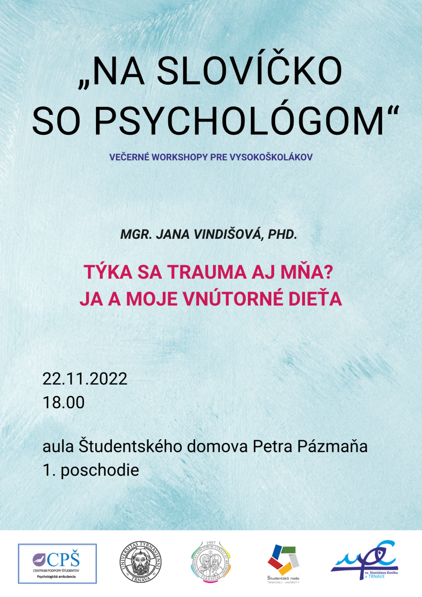 &quot;Na slovíčko so psychológom&quot;, večerné workshopy pre študentov