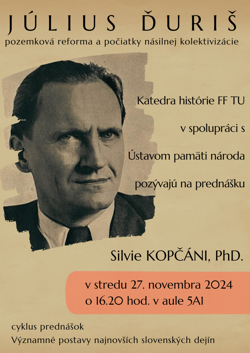 Július Ďuriš: Pozemková reforma a počiatky násilnej kolektivizácie