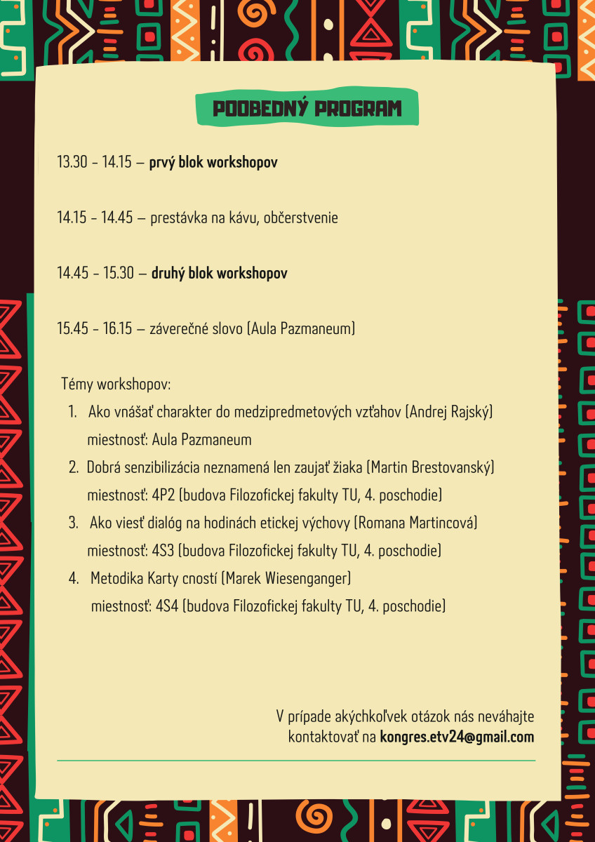 Kongres etikárov: 30 rokov etickej výchovy na Slovensku