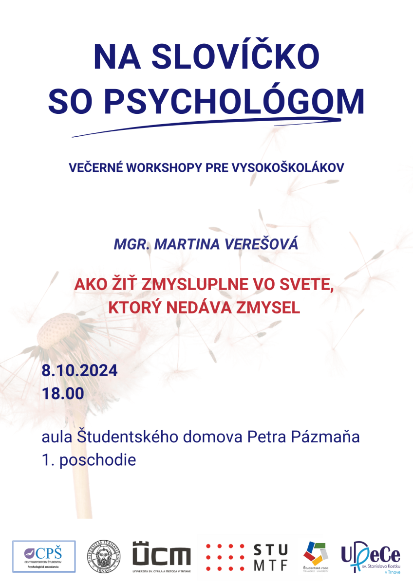 Na slovíčko so psychológom