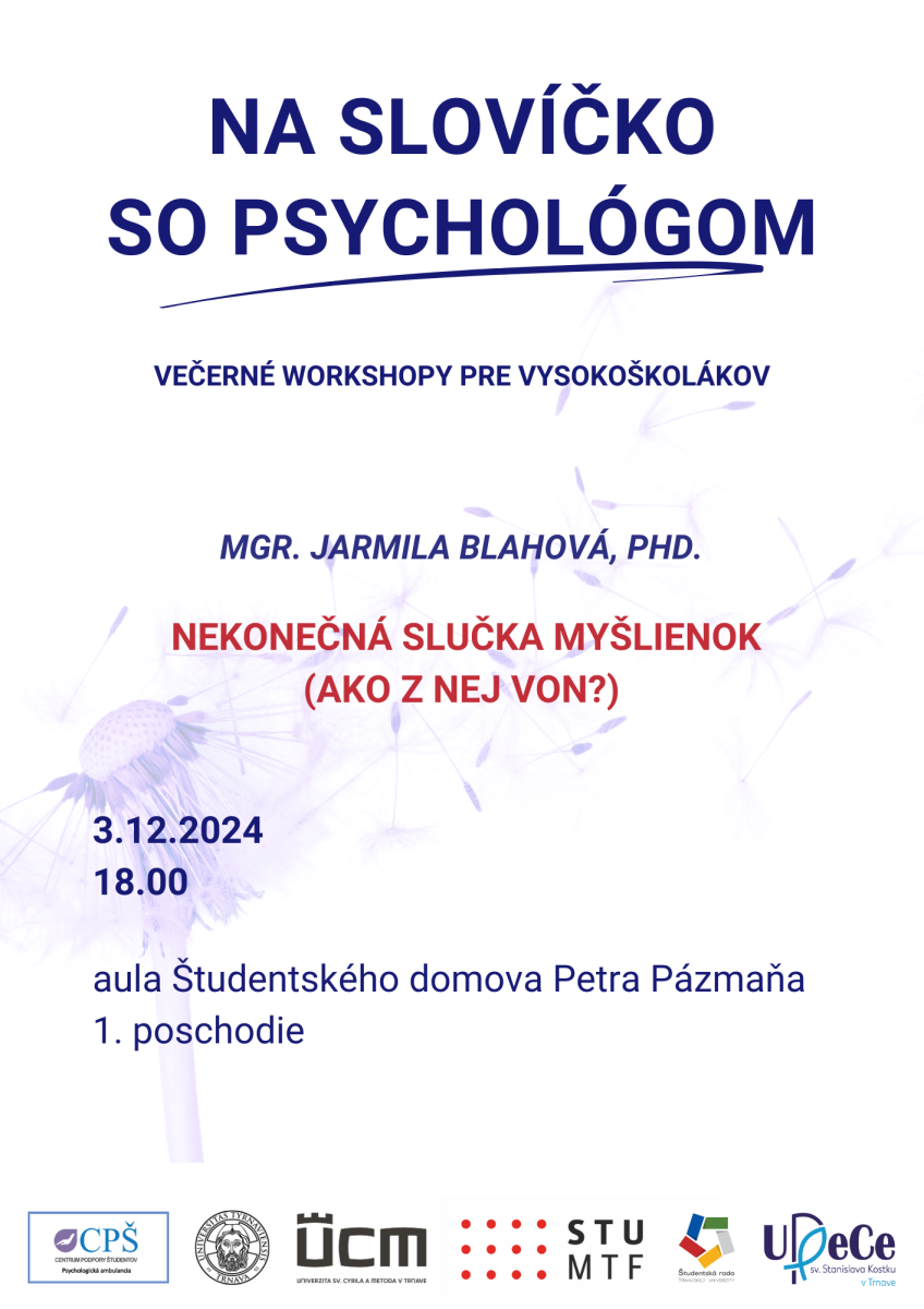 Na slovíčko so psychológom