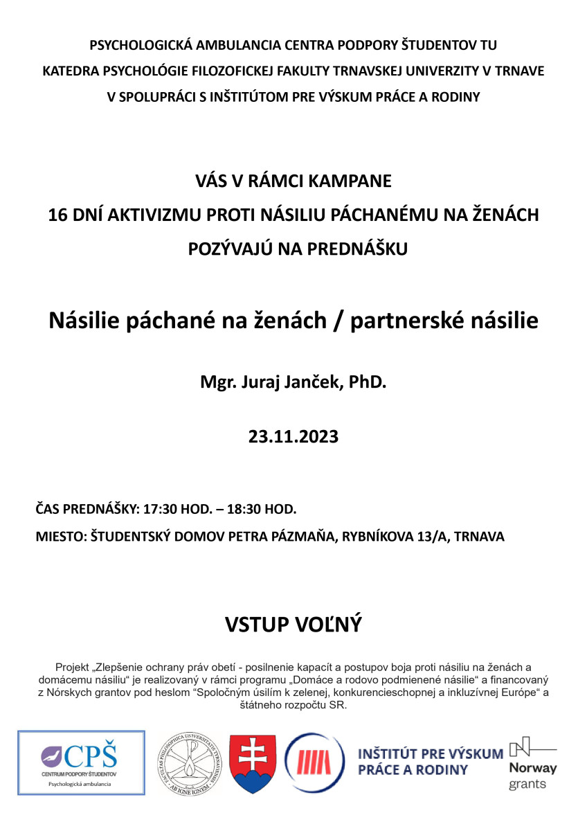 Násilie páchané na ženách / partnerské násilie