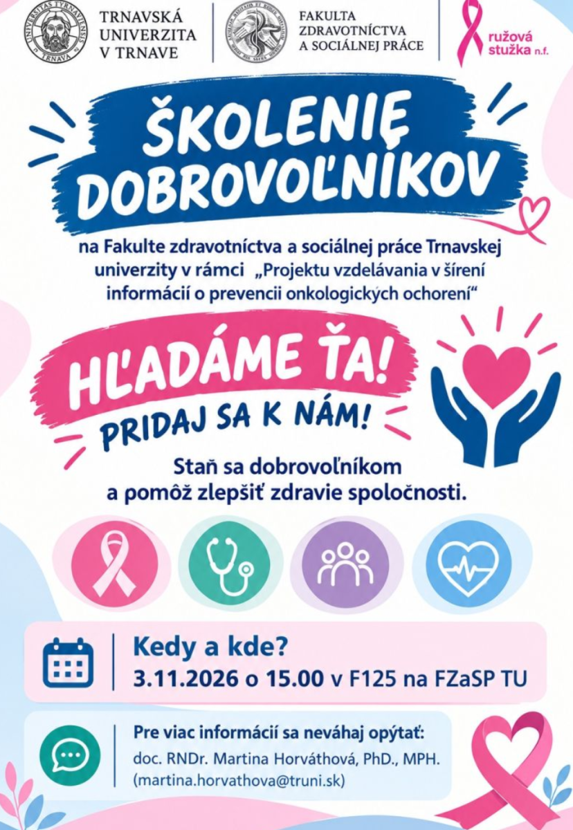 školenie dobrovoľníkov