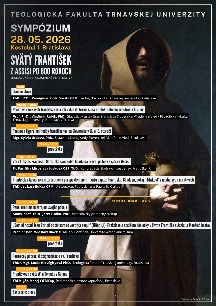 sympózium: Svätý František z Assisi po 800 rokoch
