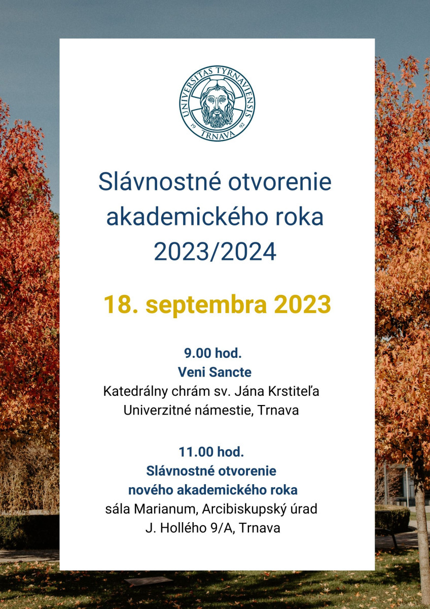 Slávnostné otvorenie akademického roka 2023/2024