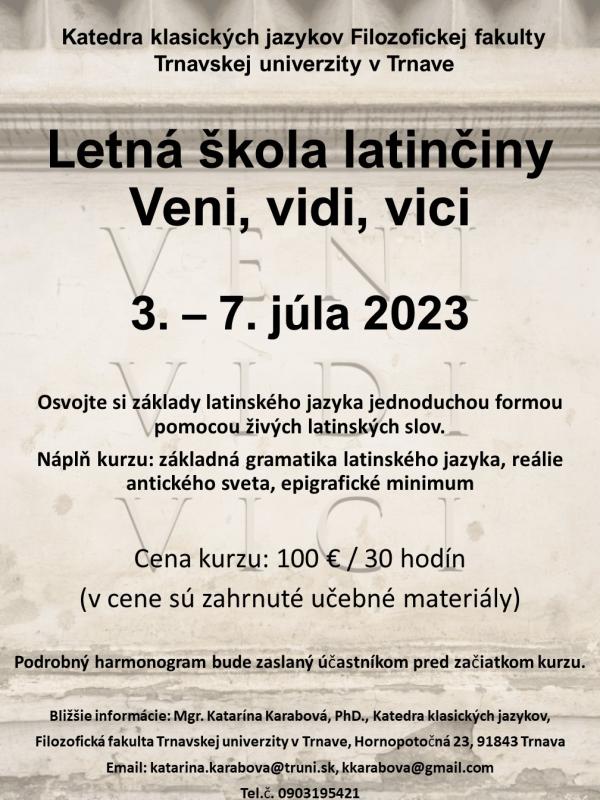 Letná škola latinčiny 2023