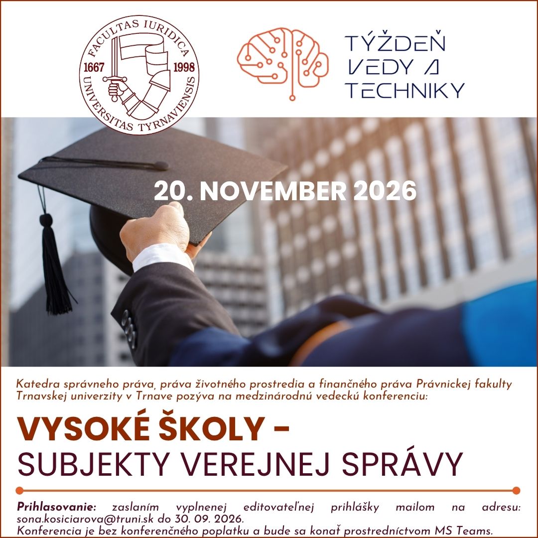 Vysoké školy ako subjekty verejnej správy