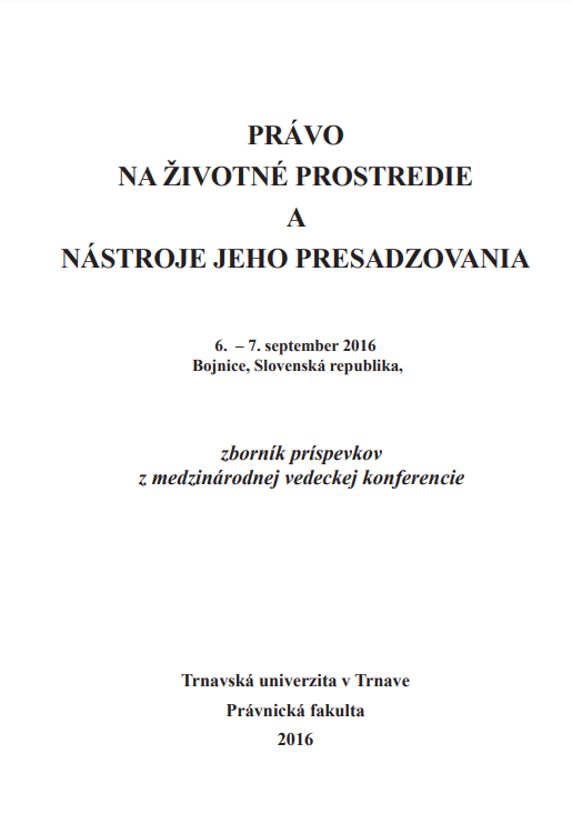 Právo na životné prostredie a nástroje jeho presadzovania