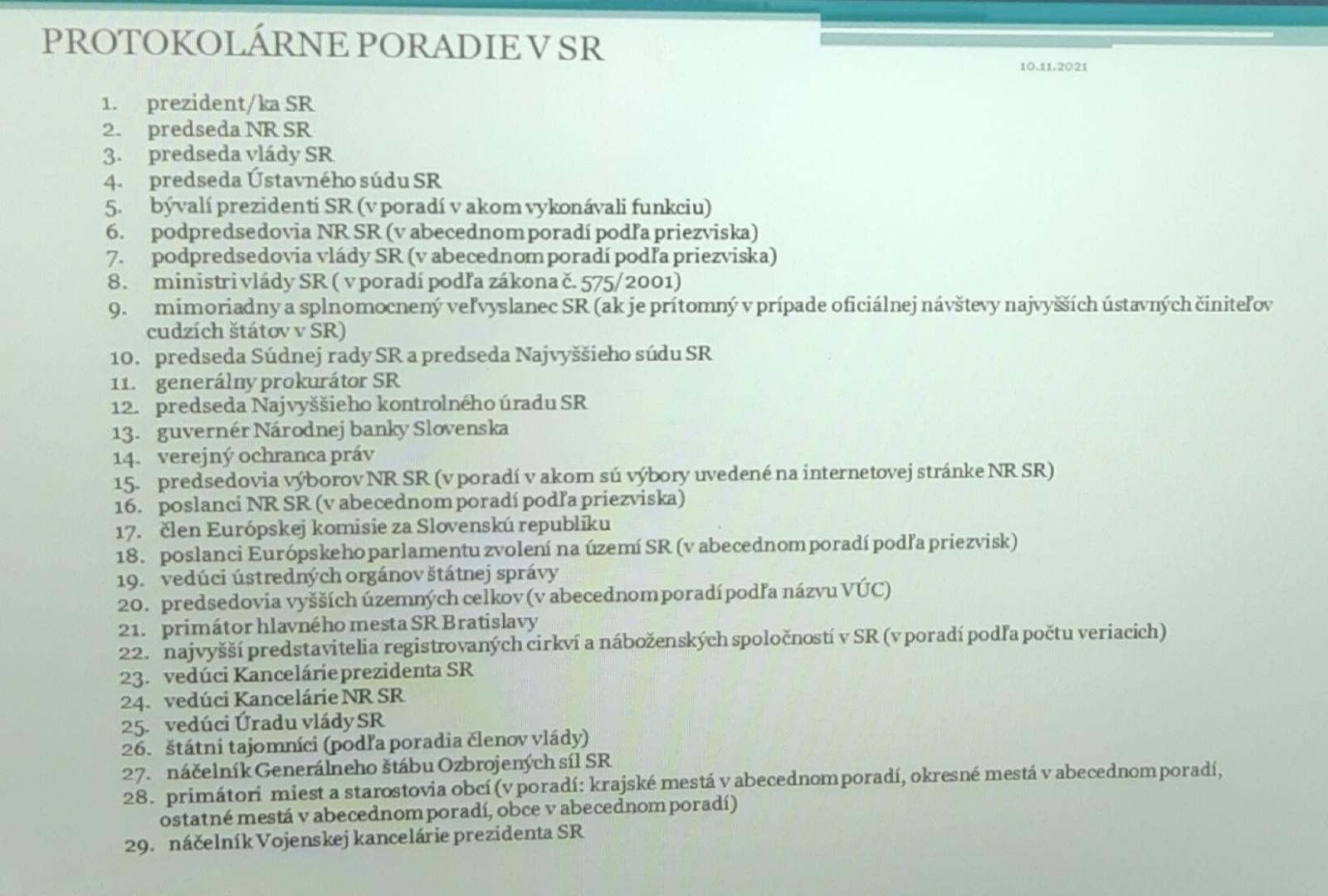 protokolárne poradie