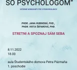 "Na slovíčko so psychológom", večerné workshopy pre študentov