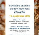 Slávnostné otvorenie akademického roka 2022/23 TRUNI TRNAVA UNIVERSITY