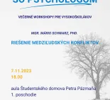 Na slovíčko so psychológom