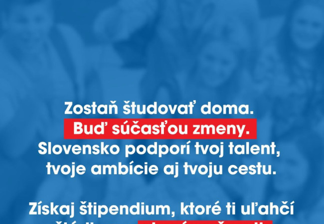 Študujem doma na Trnavskej univerzite a Slovensko ma odmení