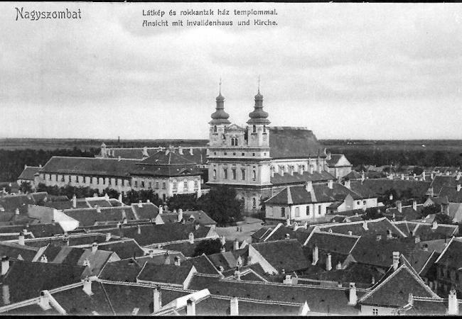 Letecký pohľad na Trnavu zo začiatku 20. storočia