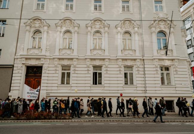 Zodpovedný protest za slobodné univerzity (foto Barbora Likavská)