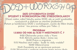 Deň otvorených dverí spojený s workshopom pre stredoškolákov