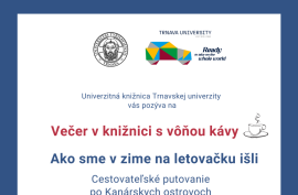 Večer v knižnici s vôňou kávy, cestovatelske putovanie