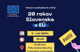 20 rokov Slovenska v EÚ