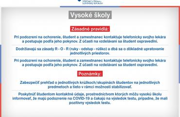 COVID-19 TRUNI Zásadné pravidlá