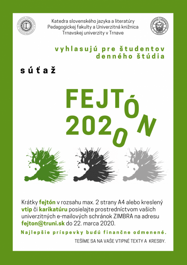 súťaž fejtón 2020