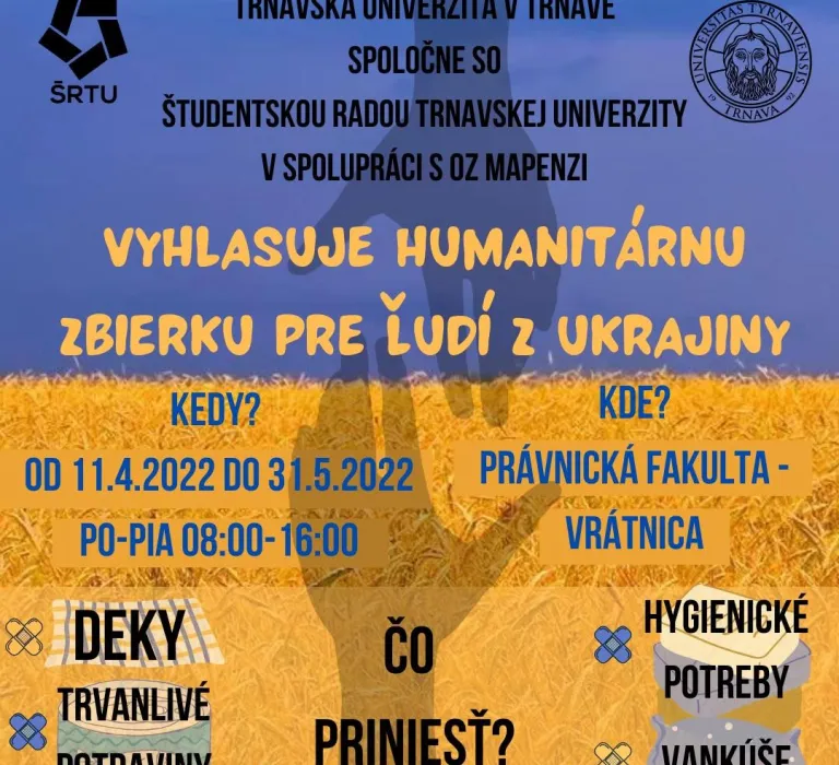 Humanitárna zbierka pre ľudí z Ukrajiny