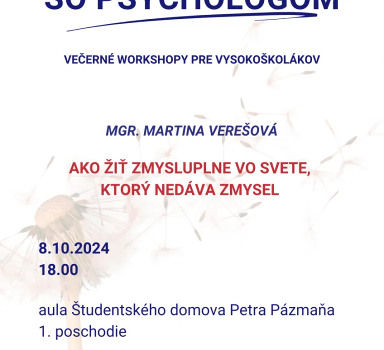 Na slovíčko so psychológom