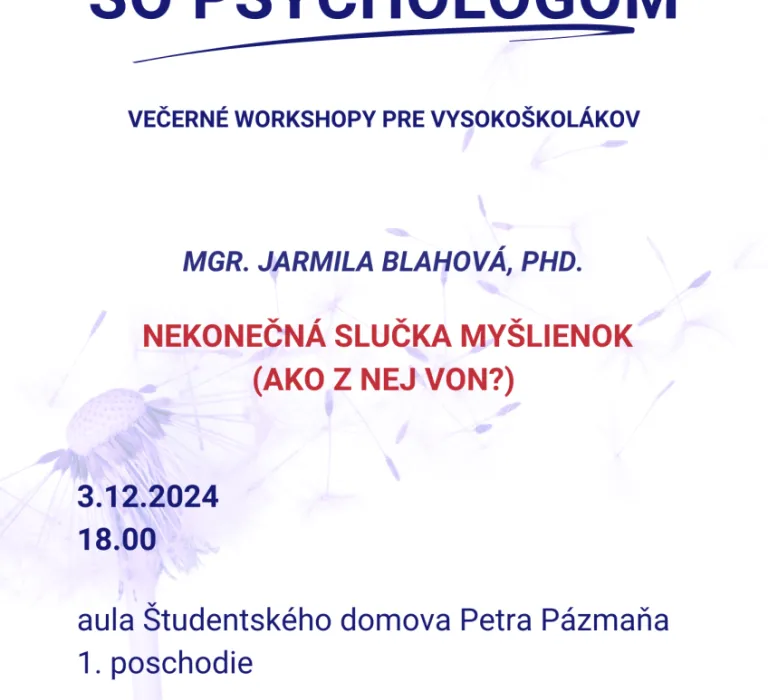 Na slovíčko so psychológom