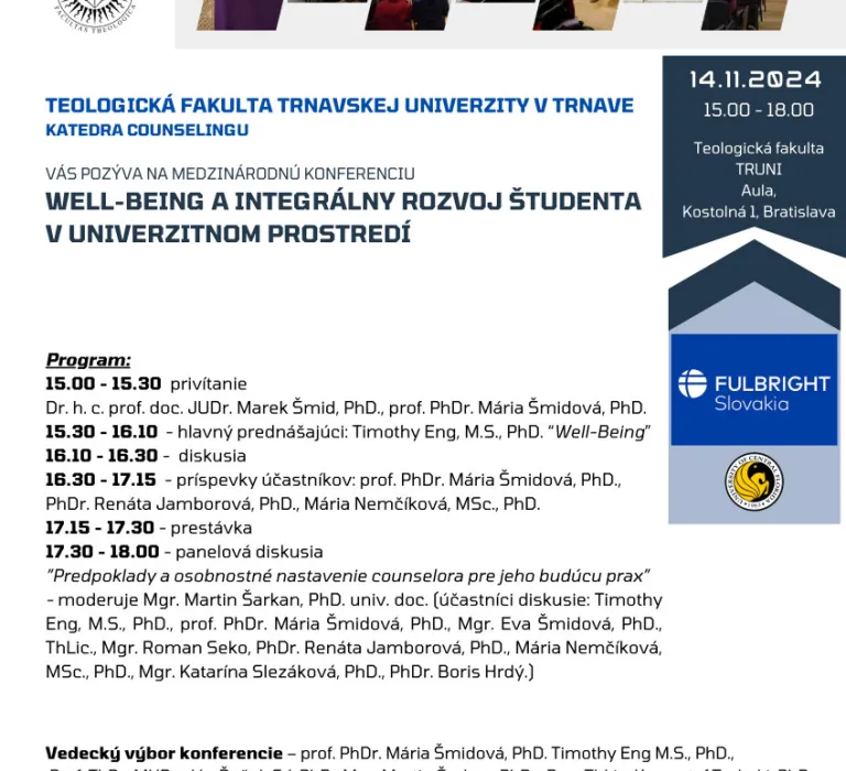 Well-being a integrálny rozvoj študenta v univerzitnom prostredí