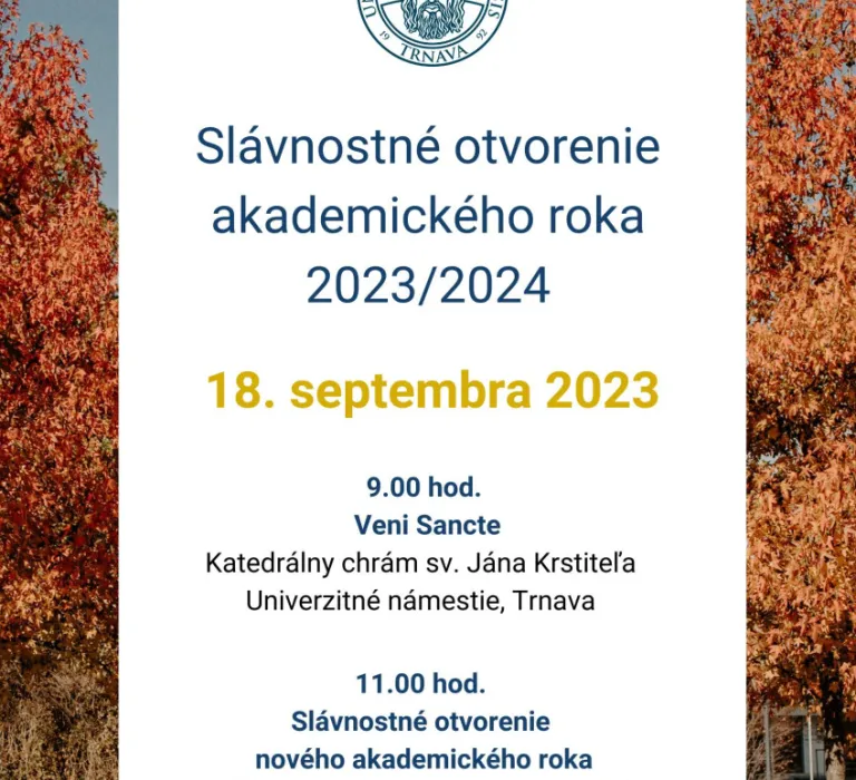 Slávnostné otvorenie akademického roka 2023/2024