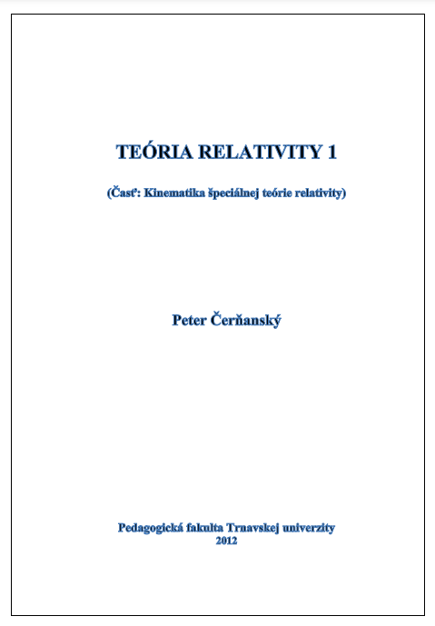 Teória relativity 1