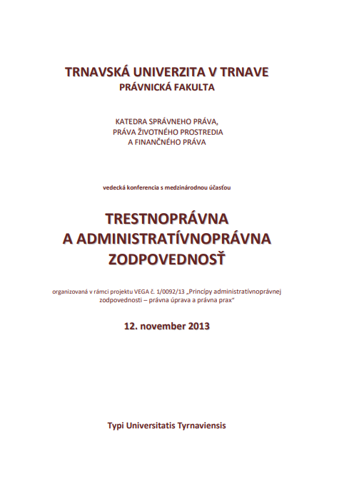 Trestnoprávna a administratívnoprávna zodpovednosť