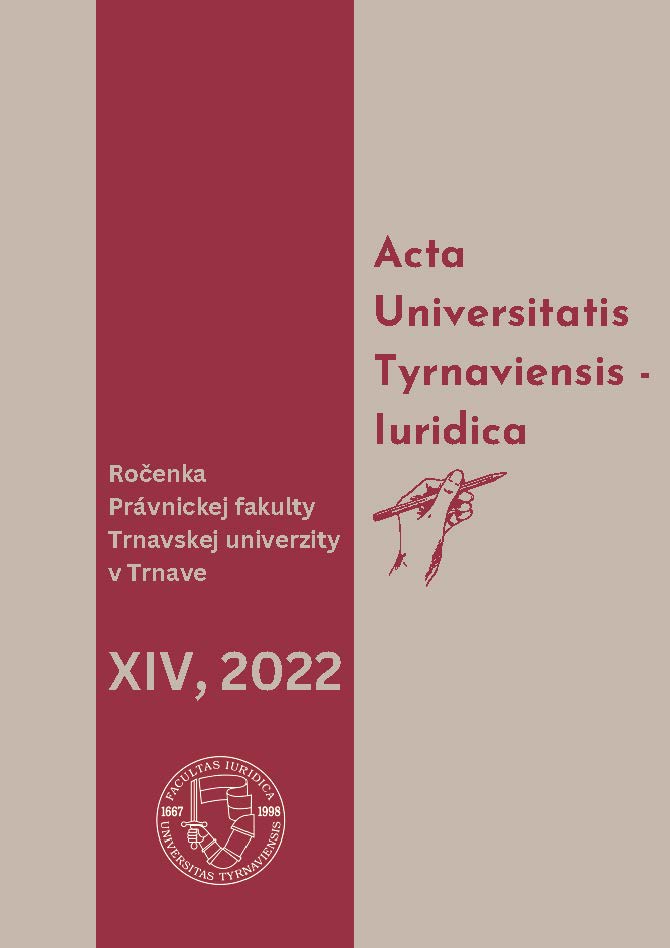 Acta Universitatis Tyrnaviensis - Iuridica