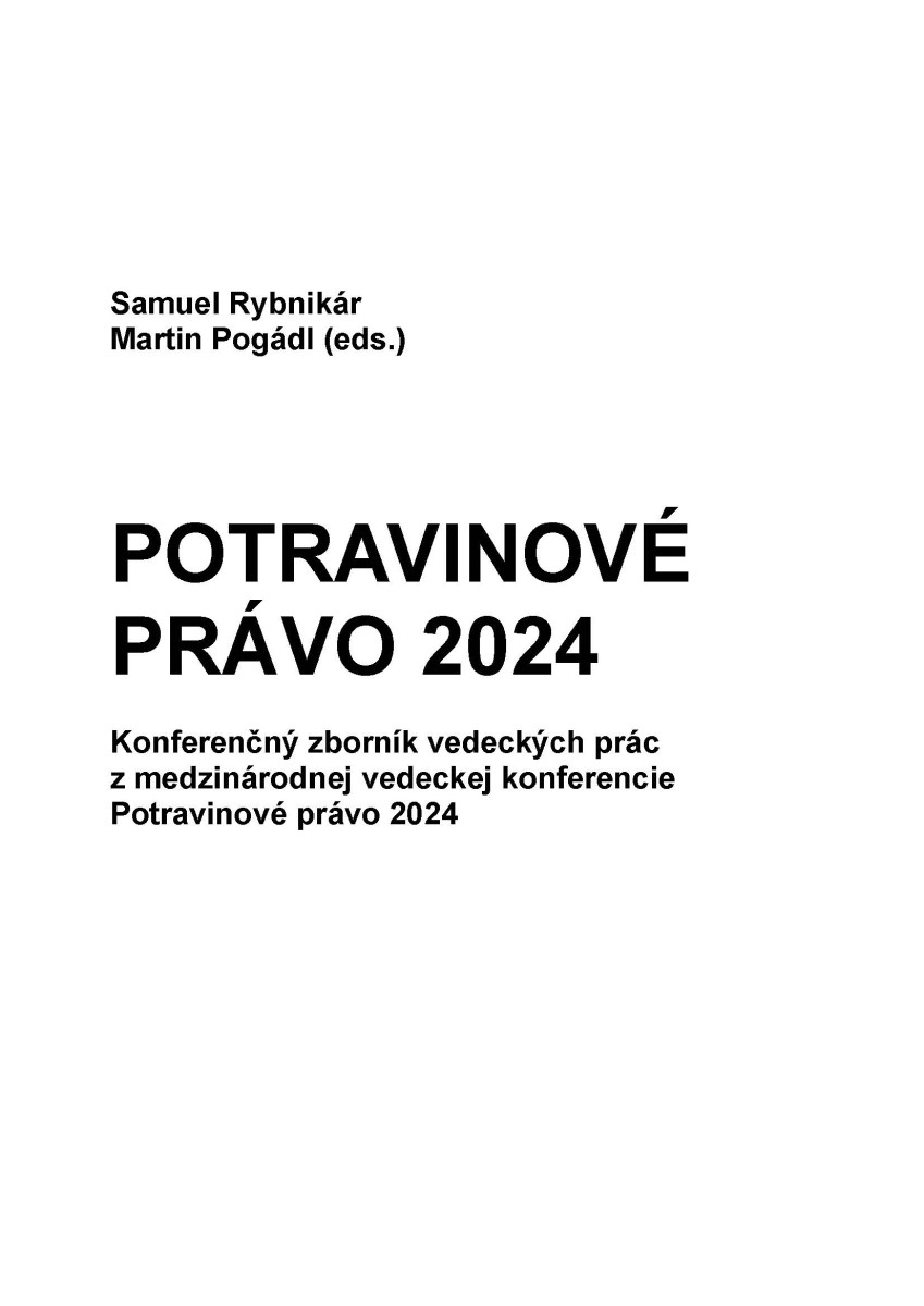 Potravinové právo 2024