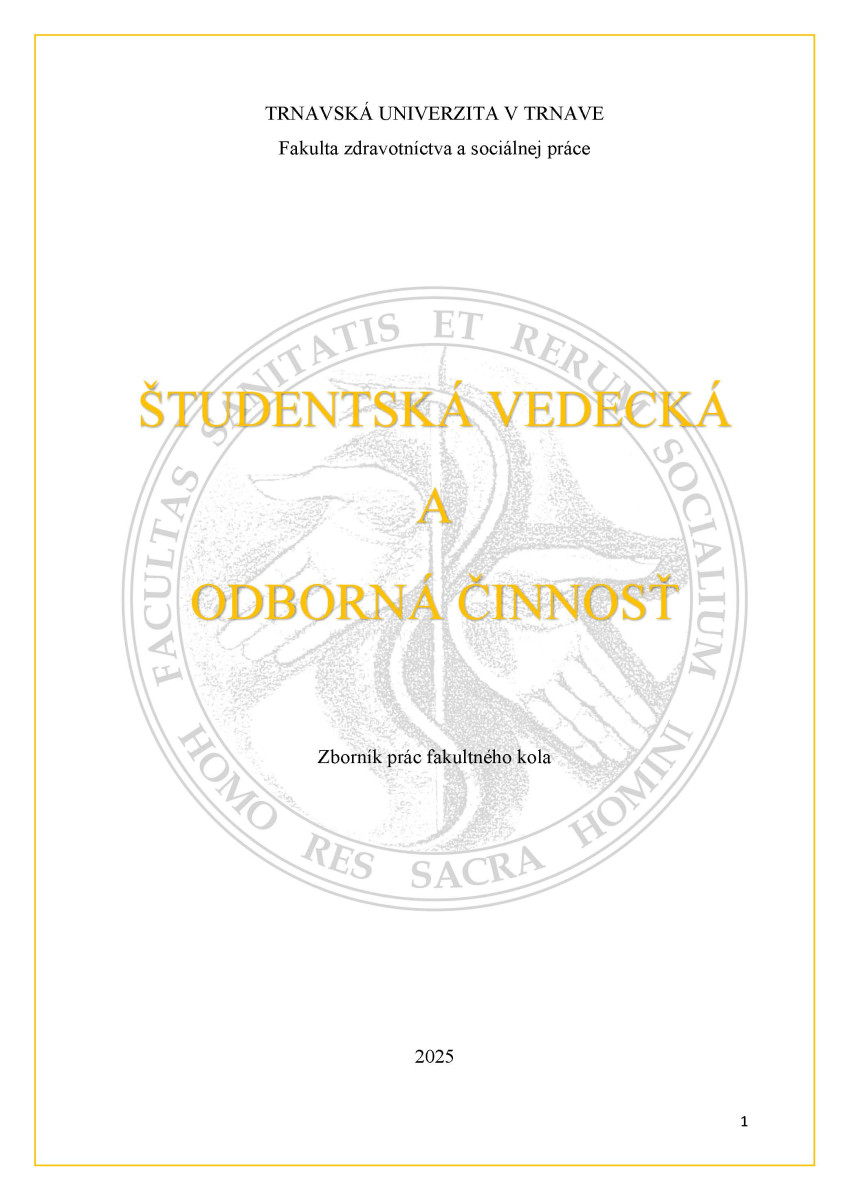 Zborník prác z fakultného kola Študentskej vedeckej odbornej činnosti v spoločenských a behaviorálnych a nelekárskych vedách konaného 14. apríla 2025