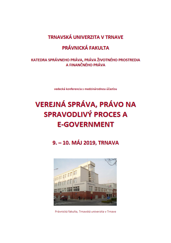 Verejná správa, právo na spravodlivý proces a e-government