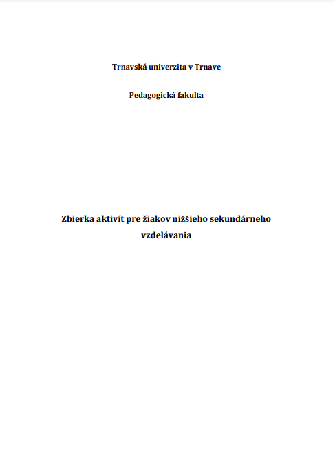 Zbierka aktivít pre žiakov nižšieho sekundárneho vzdelávania